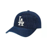 La 59fifty Hats Men's and Women's Embroidered Letter Denim Adjustable Baseball Cap Sunhat