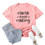Boy Mama T Shirt Mama in the Making Letter Print T-shirt