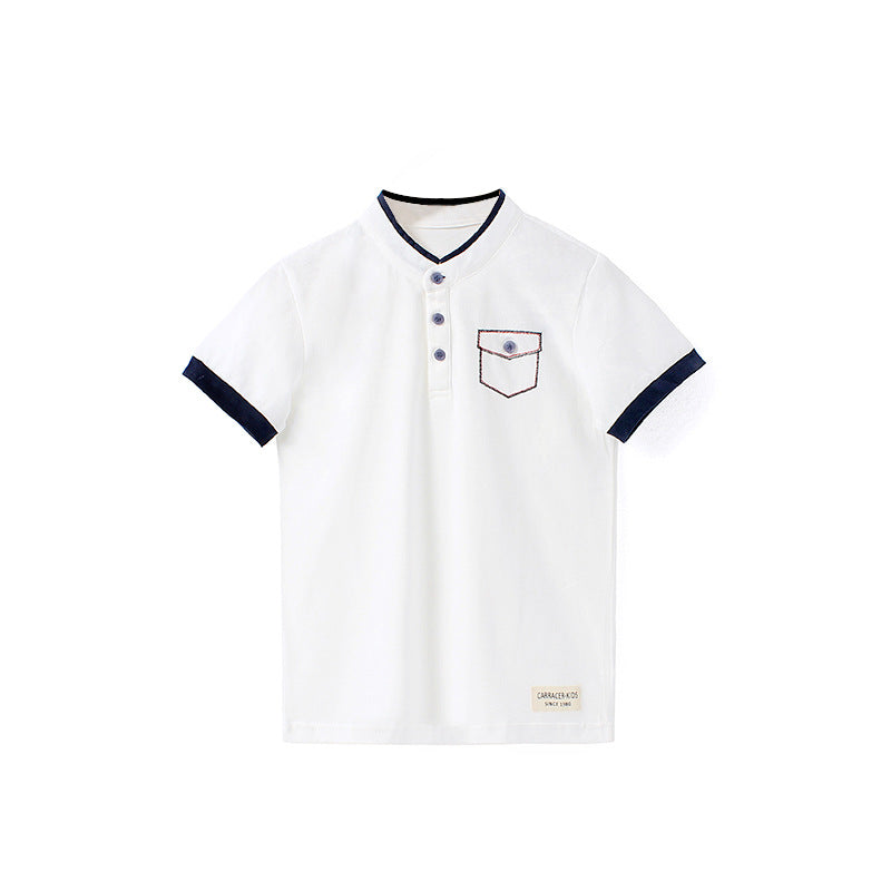 Children Boy Polo Shirts Summer Children's Short-Sleeved T-shirt Men