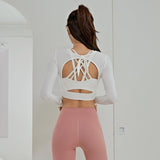 Moisture Wicking Shirts Yoga Clothes Long Sleeve Top Sports and Fitness Running Quick Dry Training Clothes