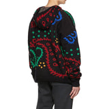 Black Christmas Sweater Vintage Paisley Sweaters Hooded Sweater
