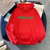 Slogan Graphic Hoodie Cartoon Print Top Coat