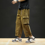 Men Cargo Pants Khaki Trendy Brand Pants Men's Autumn Big Loose Casual Pants