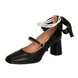 Nude Wide Fit Block Heels Mary Jane Shoes
