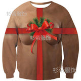 Black Christmas Sweater 3D Printed Christmas Series round Neck Sweater