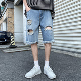 Men Shorts Ripped Denim Shorts