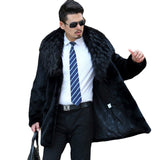 Beaver Coat Men Men Mink Fur Collar Coat Warm