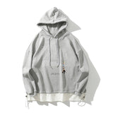 Slogan Graphic Hoodie Autumn and Winter Comfortable Stitching Fake Two Pieces Letter Print Top