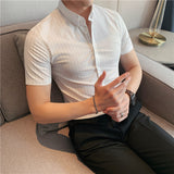 Men's Striped Short-Sleeved Shirt