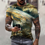 Tactics Style T Shirt for Men Digital Printing Crew Neck Style T-shirt