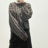 Preppy Aesthetic Outfits Checkerboard Plaid Rhombus Sweater