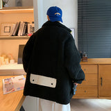 Men's Autumn Winter Coat Winter Men's Stand Collar Color Matching Cotton-Padded Coat