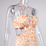 Fall Women's Clothing Sexy Print Long Dress