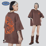 Blackair T Shirt Blackair Spring/Summer New Short Sleeve Men's American Retro Street Loose Bottoming Shirt Printed Suede Short Sleeve