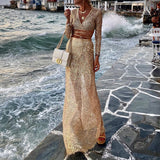 Women Bohemian Dress Spring and Summer Fashion Dress Suit