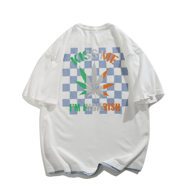 Men T Shirt Summer Casual Tops Men's Clothes Summer Wear Vintage Men's round Neck Short Sleeve Casual Loose Letter Printed T-shirt