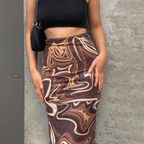 Music Festivals Rave Outfits Dress Sexy Slim Print Skirt for Women