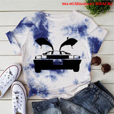 Back to the Future Costume Milk Silk Short Sleeve T-shirt Women's Short