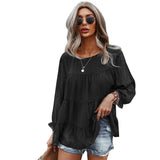 Beth Dutton Outfits Autumn and Winter round Neck Casual Shirt Long Sleeve T-shirt