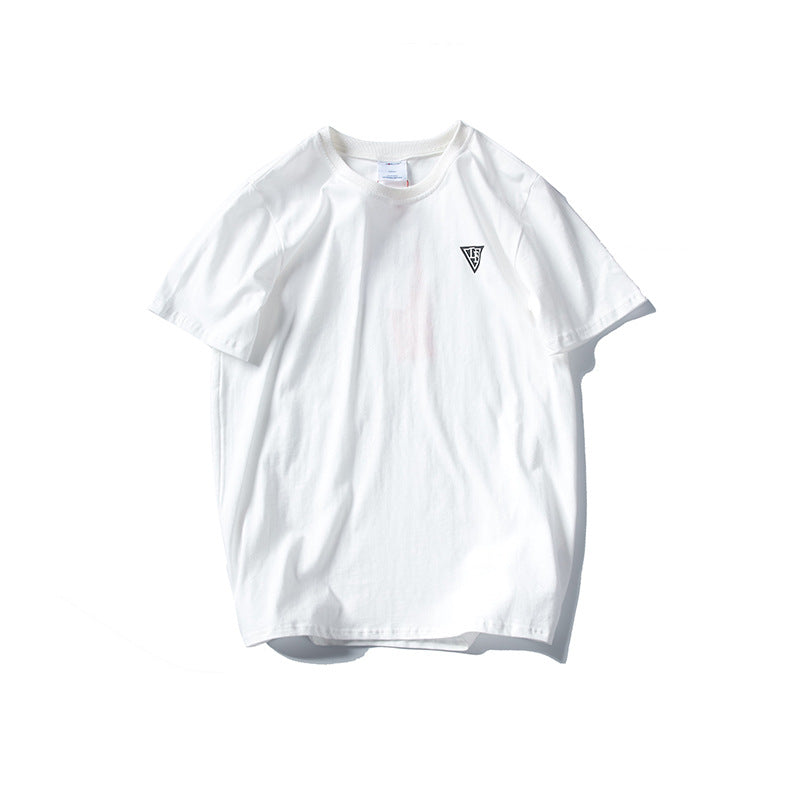 Men's T-shirt Summer Men's K Cartoon Kitten Printed Short-Sleeved T-shirt Casual Loose round Neck Bottoming Top