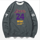 In Memory of Kobe Hoodie Kobe Purple 24 Signature Commemorative round Neck Sweater Loose Casual