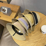 Straw Hat Ribbon Straw Hat Summer Outdoor Seaside Beach Sun