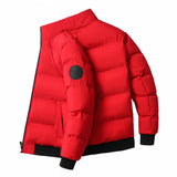 Men's Autumn Winter Coat Stand-up Collar Cotton-Padded Clothes Leisure plus Size Cotton Jacket