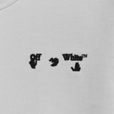 Off White Sweatshirts Long Sleeve round Neck Sweater for Autumn and Winter Embroidered Small Icon Back Texture round Neck Sweater