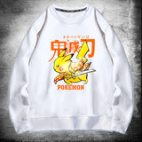Men and Women Pokemon Pikachu Hoodie Crew Neck Pullover Sweatshirt