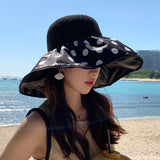 Straw Hat Bucket Hat Big Brim Beach Sun Hat