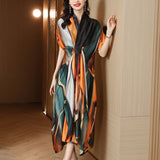 Women's Exotic Dresses Summer Shirt Dress Women's V-neck Loose Printed Dress
