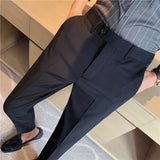 Men Trousers Ice Silk Drape Men Small Suit Pants