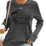 Beth Dutton Outfits Be a Beth Dutton Autumn Crew Neck Top Letter Print Casual Sweatshirt