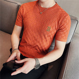 Men Short Sleeve T-Shirt Lapel T-shirt