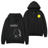 Smiley Face Hoodie Smiley Face Spring and Autumn Hoodie Men's and Women's Casual Clothes Zipper Coat