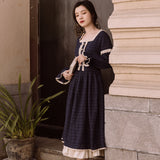 Vintage Empire Waist Dress Spring and Autumn Dress