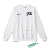 Off White Sweatshirts Long Sleeve round Neck Sweater for Autumn and Winter