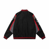 All Star Varsity Jacket Embroidered Color Matching Locomotive Style Baseball Uniform