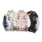 Letterman Jacket Outfit Senior Jackets Varsity Baseball Coat Men's Loose Street Jacket