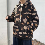 Tom and Jerry Hoodie Trend Cartoon Trendy Brand Autumn Vintage Print Men's Hooded Loose