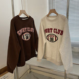 Harvard Sweatshirt Towel Embroidery American Football Letter Embroidered Pullover Sweatshirt