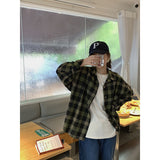 Beth Dutton Outfits Retro Plaid Shirt Women's Loose Casual Bandage Dress Long Sleeve Jacket