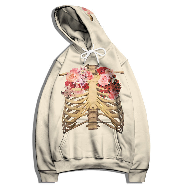 Skeleton Hoodie 3D Printing Hoodie Transparent Hand Bone