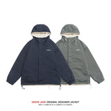 Men Coat Double-Sided Men's Winter Fleece Lined Padded Warm Keeping Outdoor Cotton Coat Casual Jacket