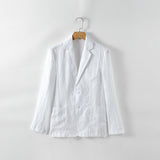 Men Linen Suits Spring Linen Suit Loose Linen Cardigan
