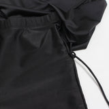 Burkini Swimwear Muslim Fashion Outfits Plus Size Long Sleeve Trousers Black Slimming Women's Swimwear