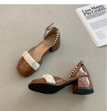 Nude Block Heel Sandals