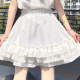 Gothic Lolita Harajuku Style Clothing Hot Girl Sweet Cool Solid Skirt Skirt