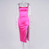 Bella Hadid Dress Sexy Hip Spaghetti Straps Dress