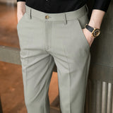Men Trousers Minimalist Thin Casual Pants